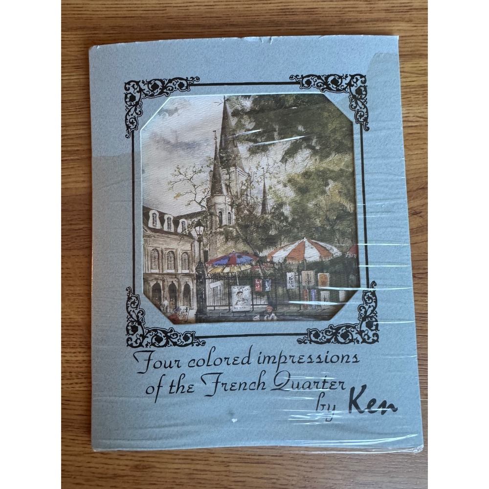 Vintage 1987 Ken Engelhardt New Orleans French Quarter Prints Set of 4 Portfolio